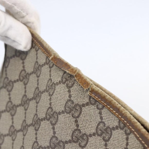 GUCCI GG Supreme Web Sherry Line Bag PVC Beige Gold 002 983 0163 Auth gh1297