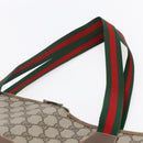 GUCCI GG Supreme Web Sherry Line Bag PVC Beige Gold 002 983 0163 Auth gh1297-14