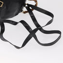 GUCCI Bamboo Backpack Leather Black Gold 003 1705 0030 Auth gh1298A-9