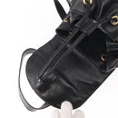 GUCCI Bamboo Backpack Leather Black Gold 003 1705 0030 Auth gh1298-21