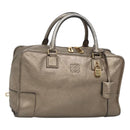 LOEWE Anagram Amazona 36 Hand Bag Leather Gold Tone Auth gh130-1