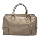 LOEWE Anagram Amazona 36 Hand Bag Leather Gold Tone Auth gh130-13