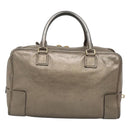 LOEWE Anagram Amazona 36 Hand Bag Leather Gold Tone Auth gh130-2