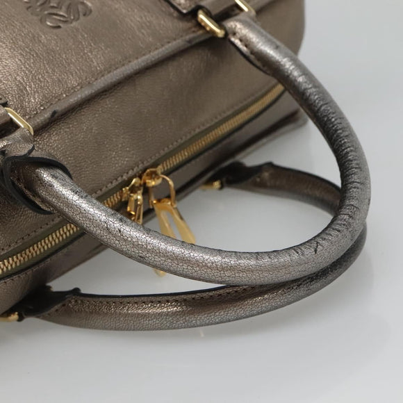 LOEWE Anagram Amazona 36 Hand Bag Leather Gold Tone Auth gh130