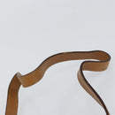 Salvatore Ferragamo Gancini Shoulder Bag Leather Brown Gold Auth gh1300-8