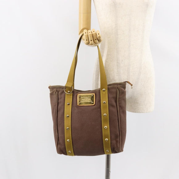 LOUIS VUITTON Antigua Cabas MM Tote Bag Braun M40086 LV Auth gh1302