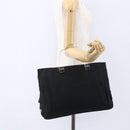 PRADA Hand Bag Nylon Black Silver Auth gh1303-27