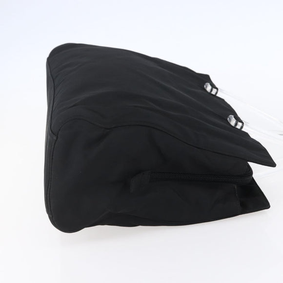 PRADA Hand Bag Nylon Black Silver Auth gh1303