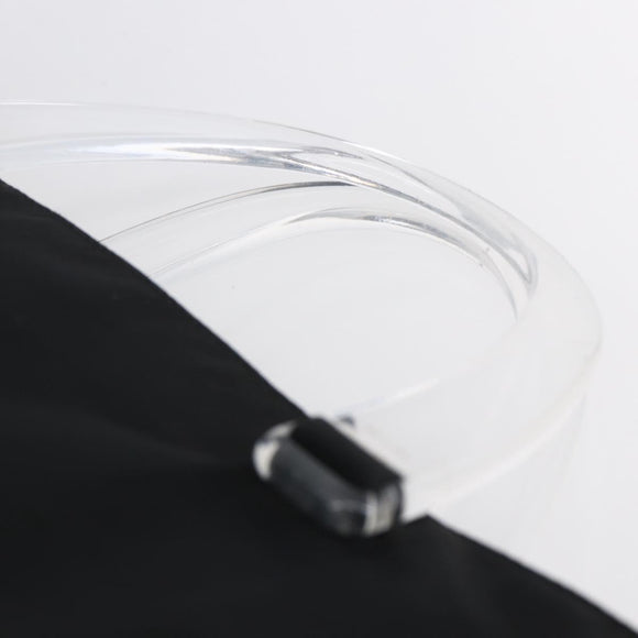 PRADA Hand Bag Nylon Black Silver Auth gh1303