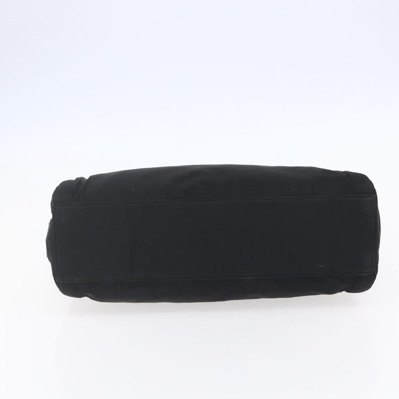 PRADA Hand Bag Nylon Black Silver Auth gh1303