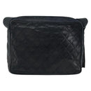 CHANEL Matelasse COCO Mark Shoulder Bag Lamb Skin Black Gold CC Auth gh1304-2