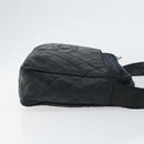 CHANEL Matelasse COCO Mark Shoulder Bag Lamb Skin Black Gold CC Auth gh1304-3