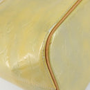 LOUIS VUITTON Monogram Vernis Houston Hand Bag Beige M91004 LV Auth gh1308-15