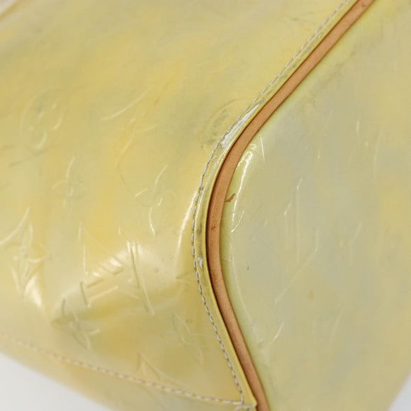 LOUIS VUITTON Monogram Vernis Houston Hand Bag Beige M91004 LV Auth gh1308