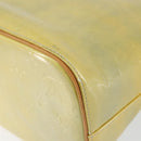 LOUIS VUITTON Monogram Vernis Houston Hand Bag Beige M91004 LV Auth gh1308-16