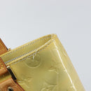 LOUIS VUITTON Monogram Vernis Houston Hand Bag Beige M91004 LV Auth gh1308-9