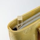 LOUIS VUITTON Monogram Vernis Houston Hand Bag Beige M91004 LV Auth gh1308-19