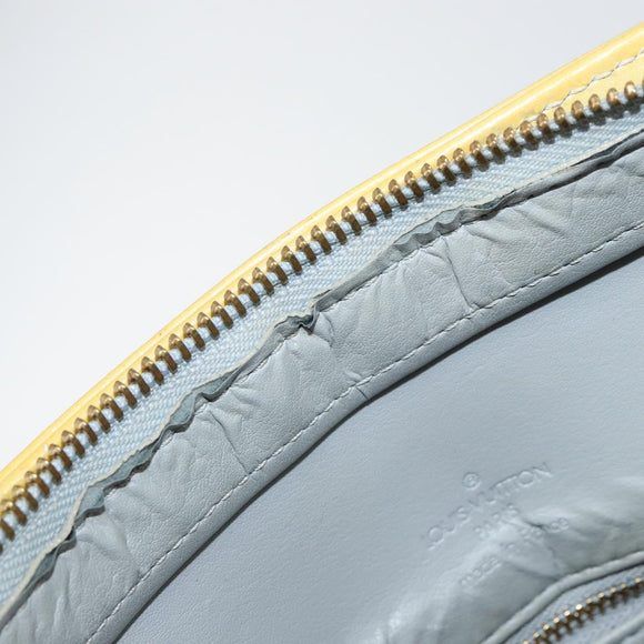 LOUIS VUITTON Monogram Vernis Houston Hand Bag Beige M91004 LV Auth gh1308