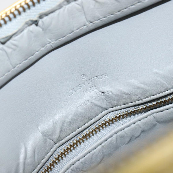 LOUIS VUITTON Monogram Vernis Houston Hand Bag Beige M91004 LV Auth gh1308