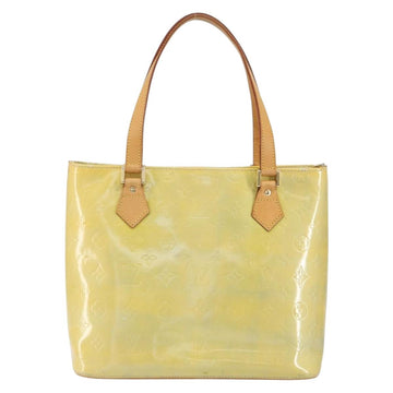 LOUIS VUITTON Monogram Vernis Houston Hand Bag Beige M91004 LV Auth gh1308 - 0