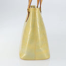 LOUIS VUITTON Monogram Vernis Houston Hand Bag Beige M91004 LV Auth gh1308-3