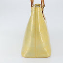 LOUIS VUITTON Monogram Vernis Houston Hand Bag Beige M91004 LV Auth gh1308-4