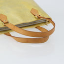LOUIS VUITTON Monogram Vernis Houston Hand Bag Beige M91004 LV Auth gh1308-7