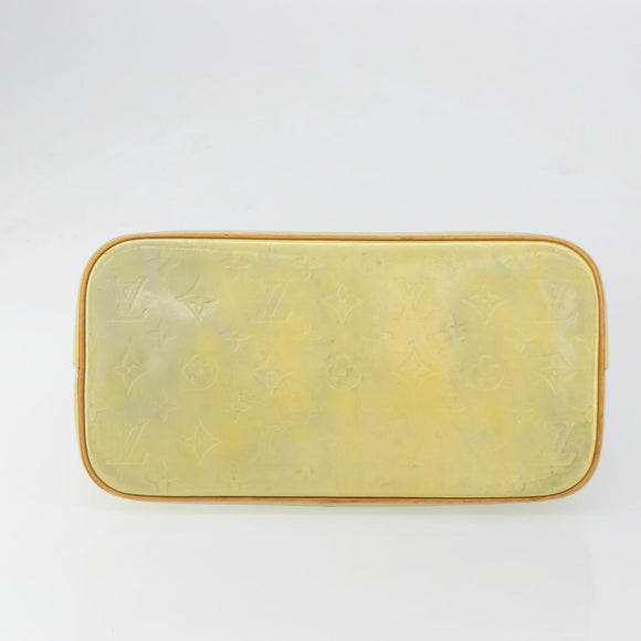 LOUIS VUITTON Monogram Vernis Houston Hand Bag Beige M91004 LV Auth gh1308