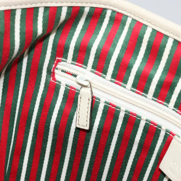 GUCCI GG Canvas Newbrit Tote Bag Beige Gold 169946 Auth gh1314