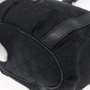 GUCCI GG Canvas Abbey Tote Bag Black Gold 211983 Auth gh1315-16