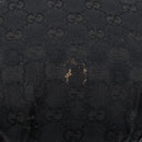 GUCCI GG Canvas Abbey Tote Bag Black Gold 211983 Auth gh1315-10