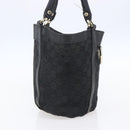 GUCCI GG Canvas Abbey Tote Bag Black Gold 211983 Auth gh1315-3
