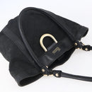 GUCCI GG Canvas Abbey Tote Bag Black Gold 211983 Auth gh1315-6