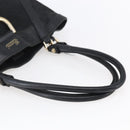 GUCCI GG Canvas Abbey Tote Bag Black Gold 211983 Auth gh1315-7