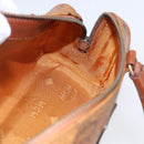 MCM Logogram Vicetos Mini Boston Bag PVC Leather 2way Brown Gold Auth gh1320-17