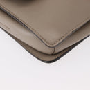 Chloe Fay Shoulder Bag Suede Leather Beige Gold Auth gh1321-9