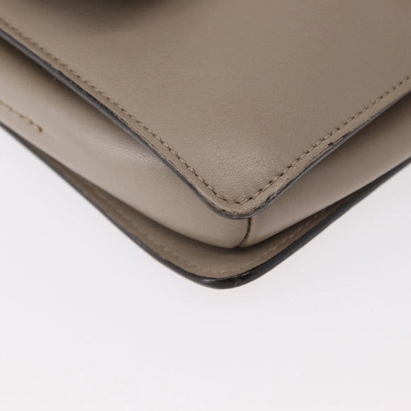 Chloe Fay Shoulder Bag Suede Leather Beige Gold Auth gh1321