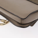 Chloe Fay Shoulder Bag Suede Leather Beige Gold Auth gh1321-16