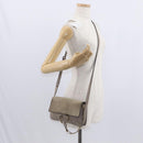 Chloe Fay Shoulder Bag Suede Leather Beige Gold Auth gh1321-24