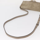 Chloe Fay Shoulder Bag Suede Leather Beige Gold Auth gh1321-7