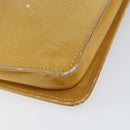 LOUIS VUITTON Monogram Vernis Lexington Pouch Beige M91010 LV Auth gh1322-16