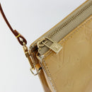 LOUIS VUITTON Monogram Vernis Lexington Pouch Beige M91010 LV Auth gh1322-17