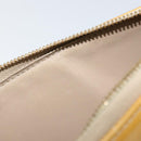 LOUIS VUITTON Monogram Vernis Lexington Pouch Beige M91010 LV Auth gh1322-18