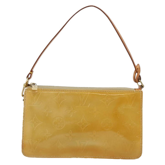 LOUIS VUITTON Monogram Vernis Lexington Pouch Beige M91010 LV Auth gh1322