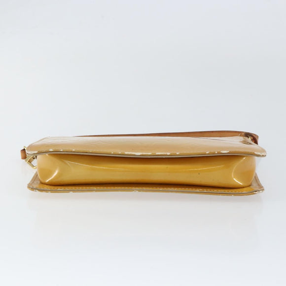 LOUIS VUITTON Monogram Vernis Lexington Pouch Beige M91010 LV Auth gh1322