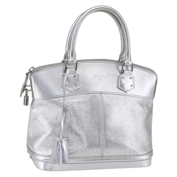 LOUIS VUITTON Suhari Lockit PM Hand Bag Silver M95541 LV Auth gh1323
