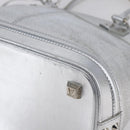 LOUIS VUITTON Suhari Lockit PM Hand Bag Silver M95541 LV Auth gh1323-15