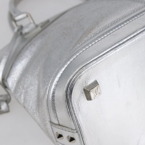LOUIS VUITTON Suhari Lockit PM Hand Bag Silver M95541 LV Auth gh1323