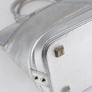 LOUIS VUITTON Suhari Lockit PM Hand Bag Silver M95541 LV Auth gh1323-8