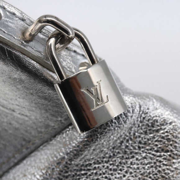 LOUIS VUITTON Suhari Lockit PM Hand Bag Silver M95541 LV Auth gh1323